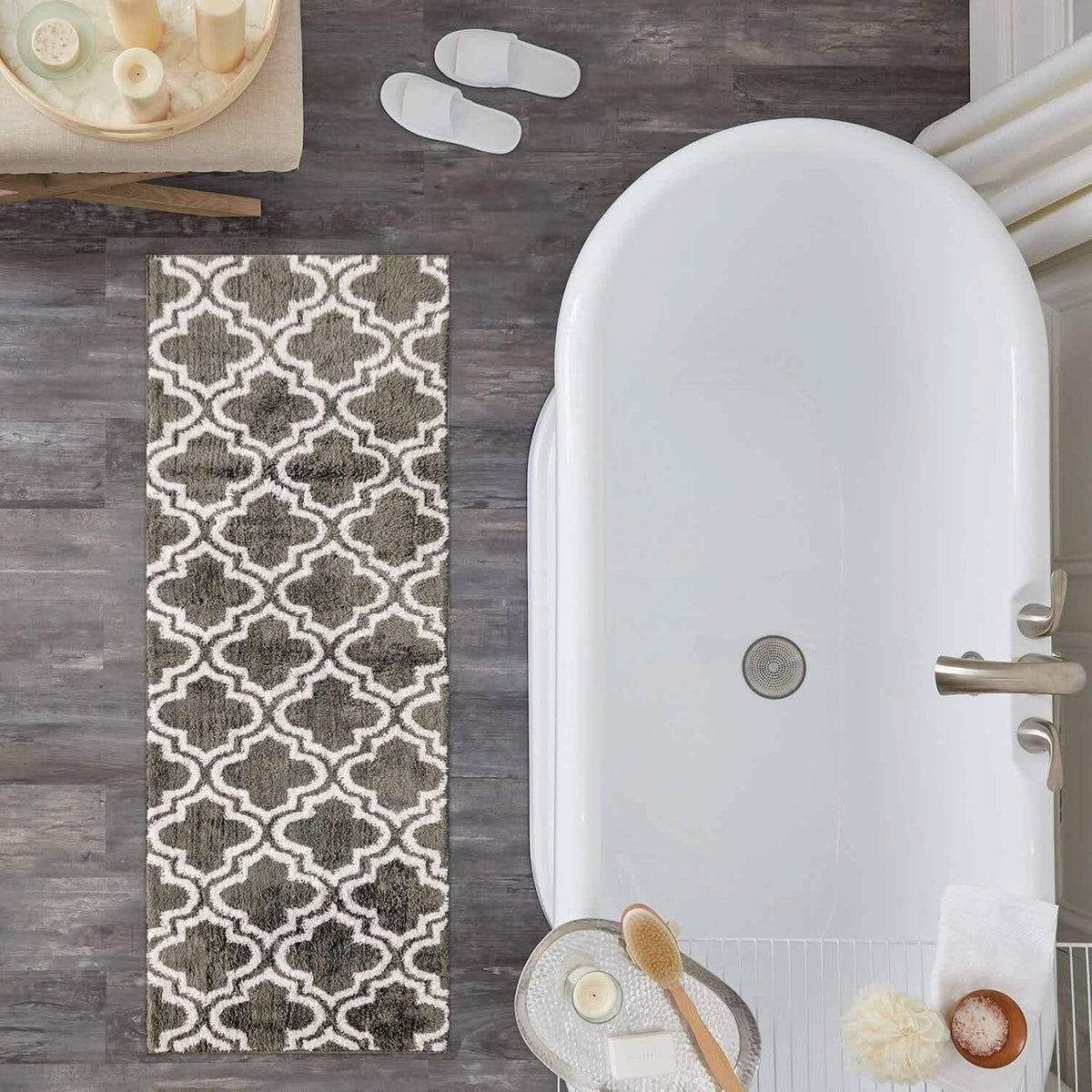 Elise Collection Diamond Design JQ Bathmat-Elise Collection Diamond Design JQ Bathmat