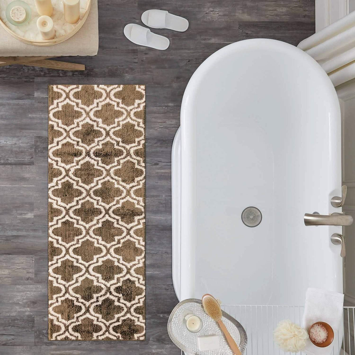 Elise Collection Diamond Design JQ Bathmat-Elise Collection Diamond Design JQ Bathmat