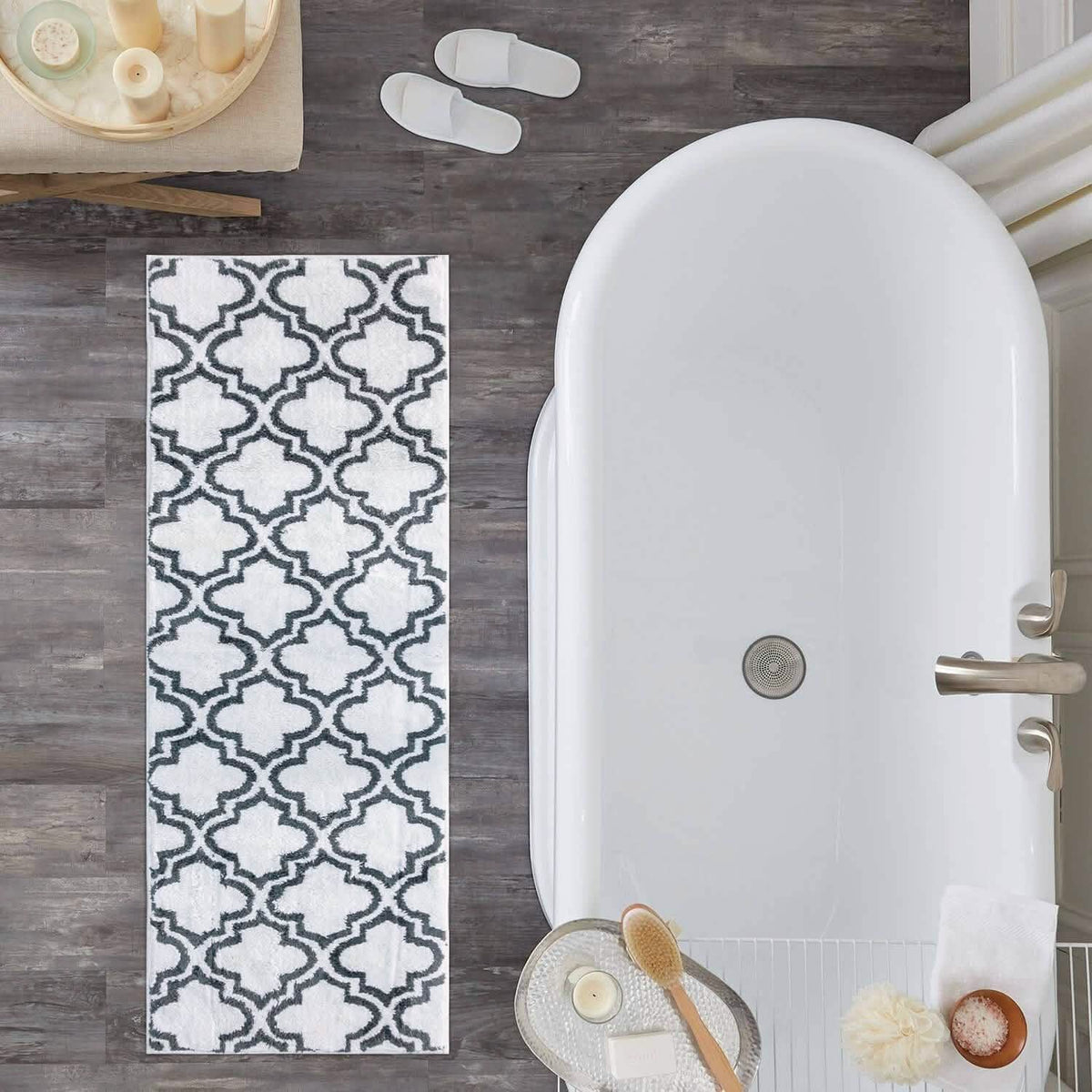 Elise Collection Diamond Design JQ Bathmat-Elise Collection Diamond Design JQ Bathmat