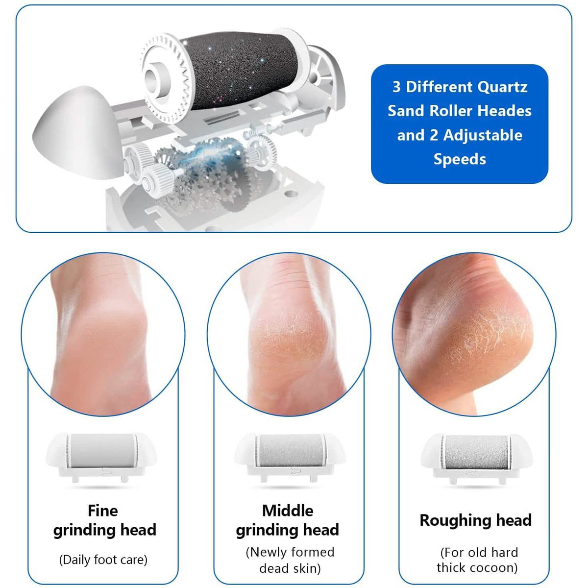 Elmchee Rechargeable Foot Callus Remover Kit-Elmchee Rechargeable Foot Callus Remover Kit