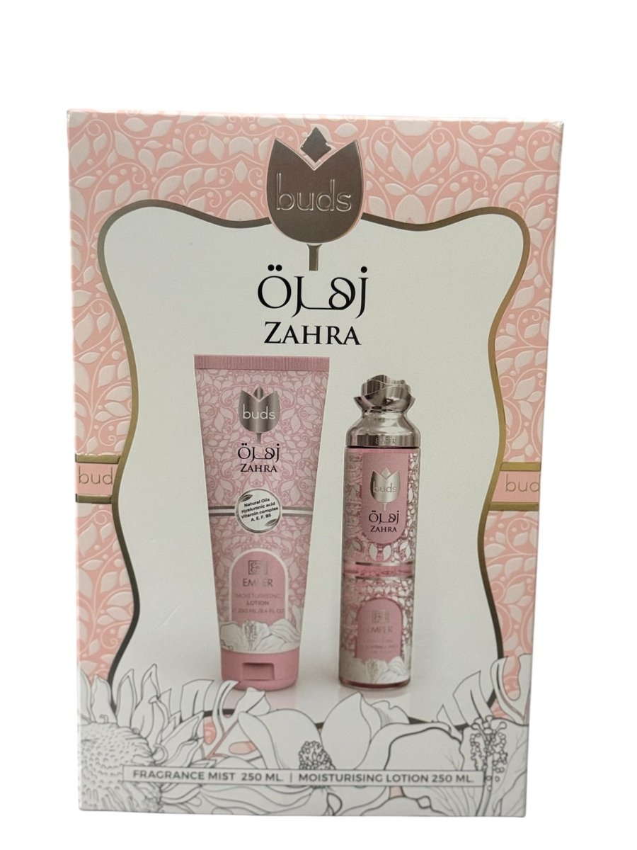 Emper Zahra Buds Gift Set - Fragrance Mist & Moisturizing Lotion (250ml)-Emper Zahra Buds Gift Set - Fragrance Mist & Moisturizing Lotion (250ml)