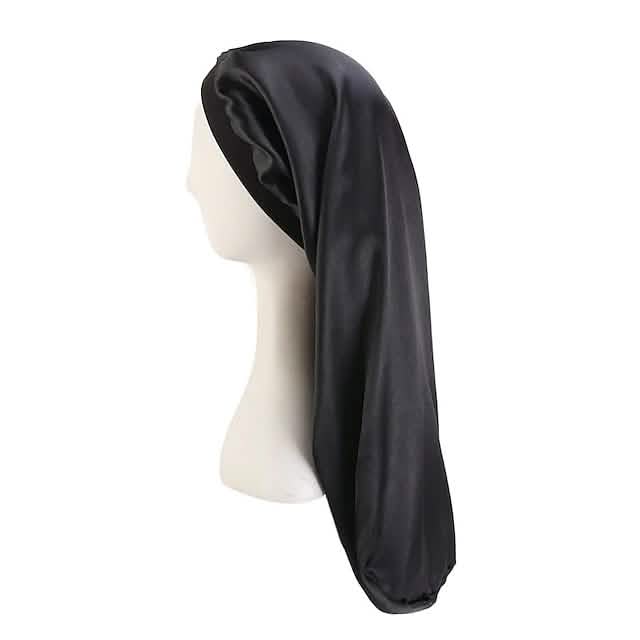Extra Long Satin Bonnet Sleep Cap Long Bonnet for Braids Hair Loose Cap-Extra Long Satin Bonnet Sleep Cap Long Bonnet for Braids Hair Loose Cap
