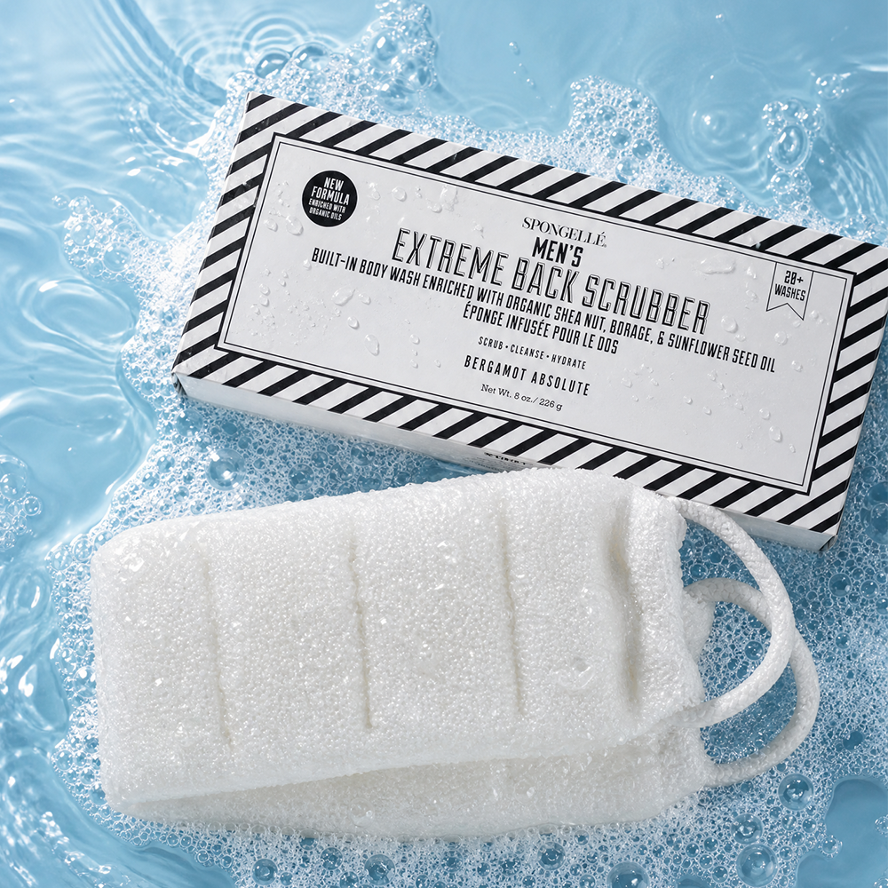 Men's Extreme Body Wash Infused Back Scrubber-Men's Extreme Body Wash Infused Back Scrubber