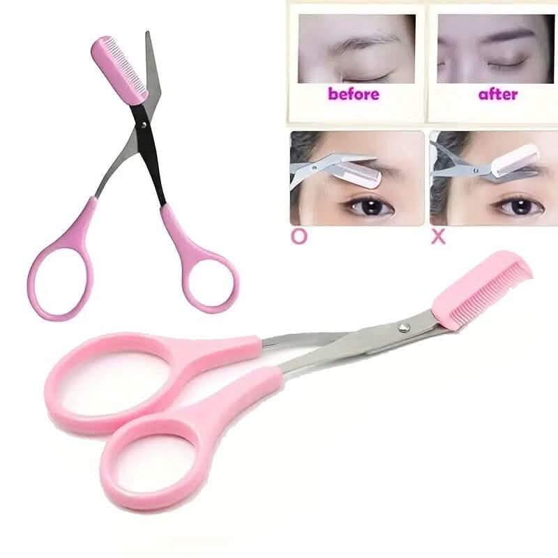 Eyebrow Trimmer Scissor with Comb-Eyebrow Trimmer Scissor with Comb