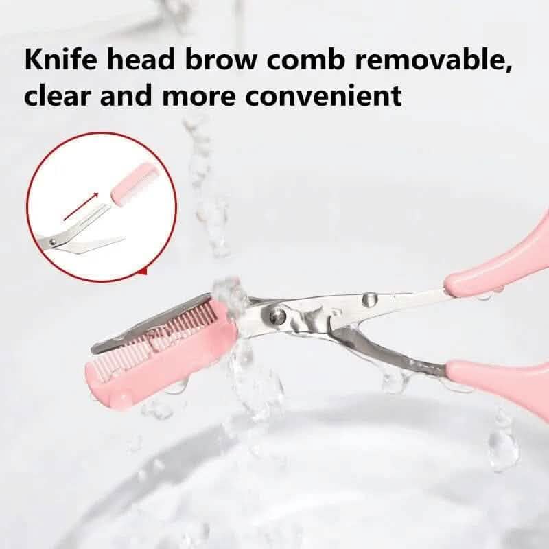 Eyebrow Trimmer Scissors with Comb-Eyebrow Trimmer Scissors with Comb
