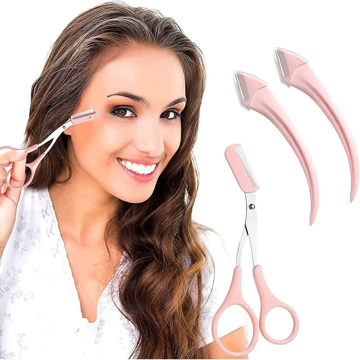 Eyebrow Trimmer Scissors with Comb-Eyebrow Trimmer Scissors with Comb