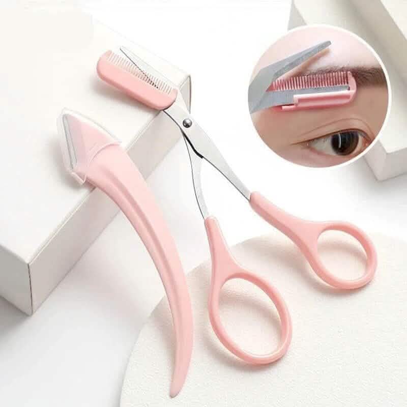 Eyebrow Trimmer Scissors with Comb-Eyebrow Trimmer Scissors with Comb