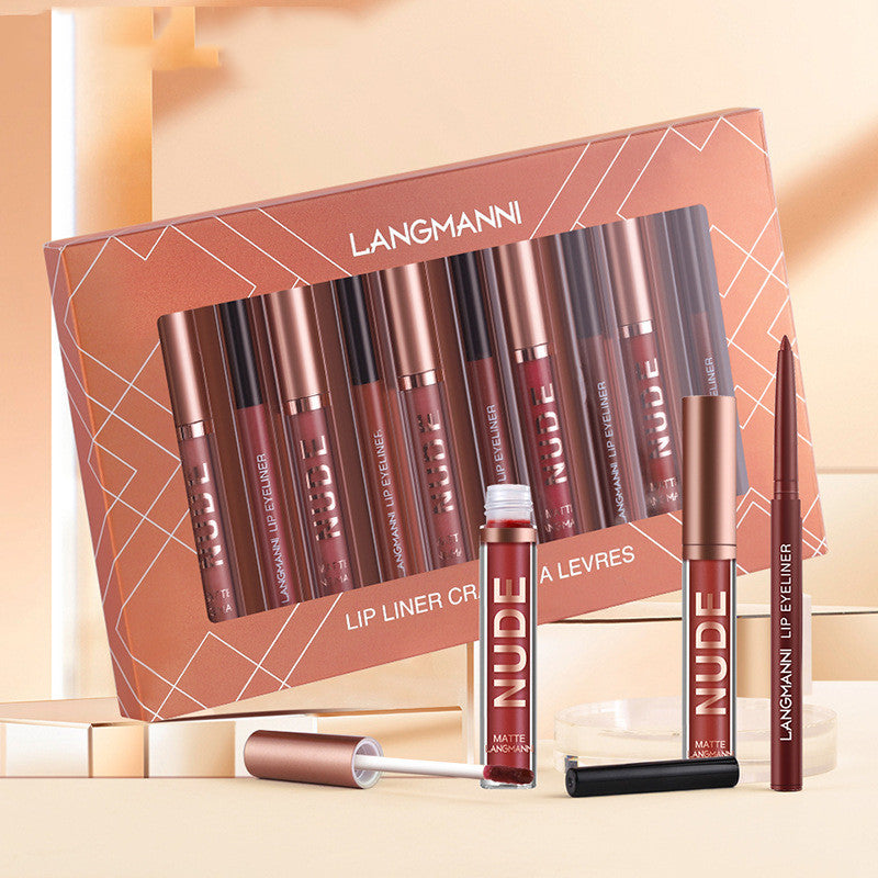 Lip Liner And Lipstick Makeup 12 Pcs Set 6 Matte Lipstick 6 Lip Liner Pens Waterproof Long Lasting Matte Lipstick Beauty Cosmetics Makeup Gift For Girls Lipstick Set-7c16baf6d63750a1badf3c999bcb892b