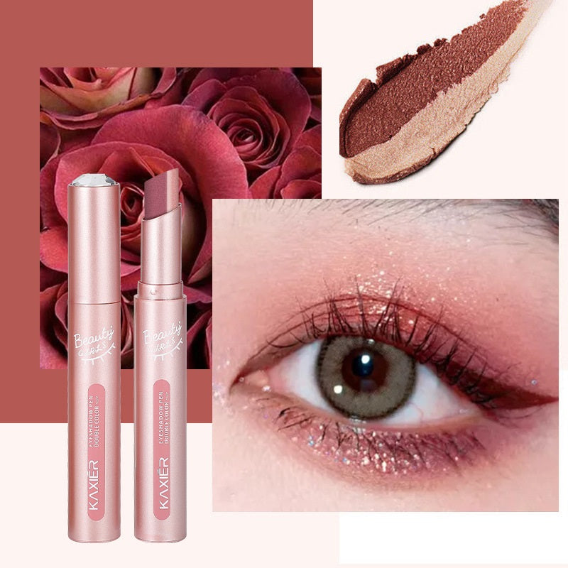 Waterproof And Sweat-proof Gradient Two-color Lazy Eyeshadow Stick-218dc2c3ff293c16b9e8a6ee721cbef5