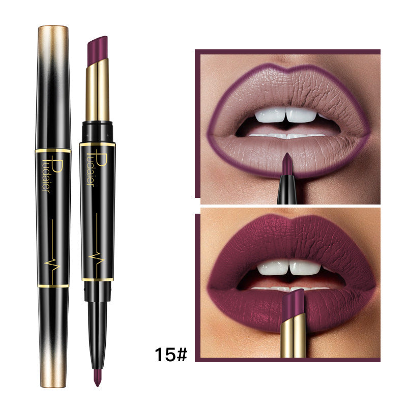 Matte Double-headed Lipstick Lip Liner Lip Lacquer-c03c6212cb65be6ff96cc0ec88975348