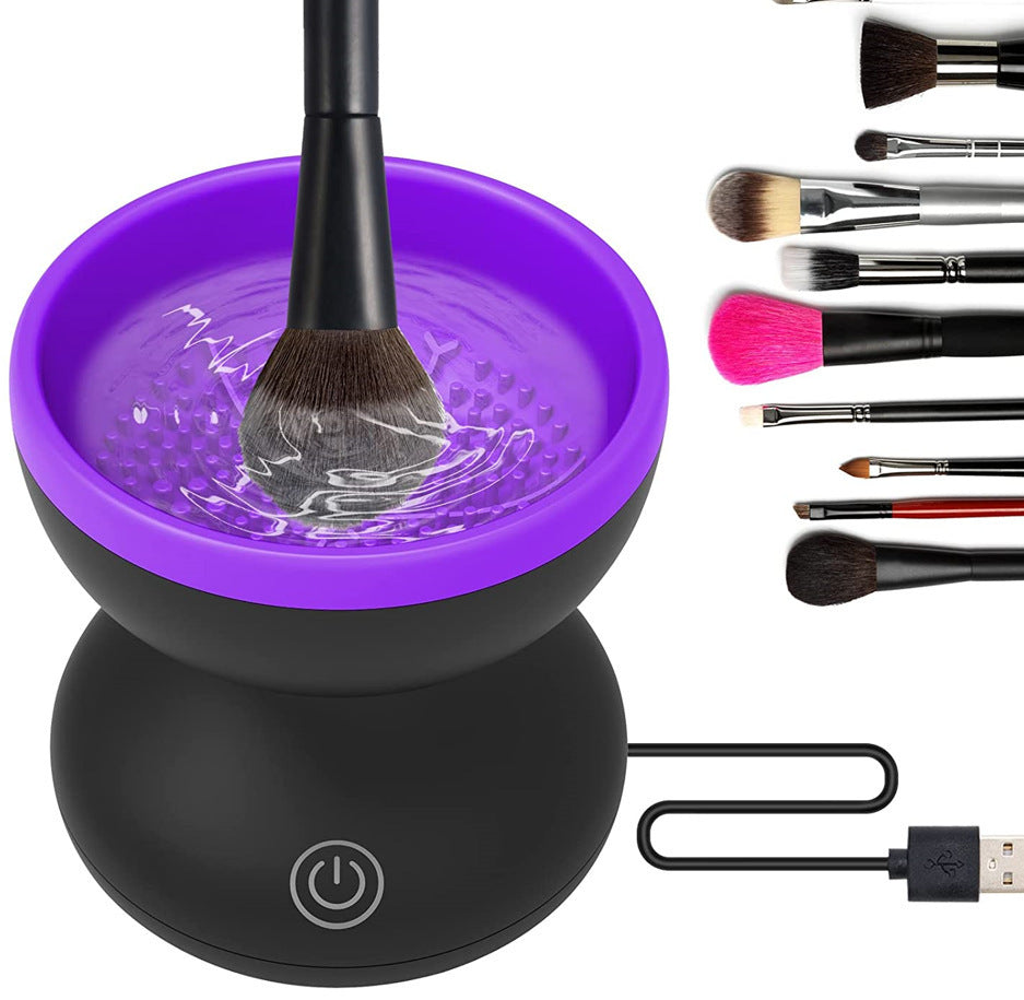 Electric Makeup Brush Cleaner Machine Portable Automatic USB Cosmetic Brush Cleaner Tools For All Size Beauty Makeup Brushes Set-6efdb1f1d15c0992c9d28787cf286b12