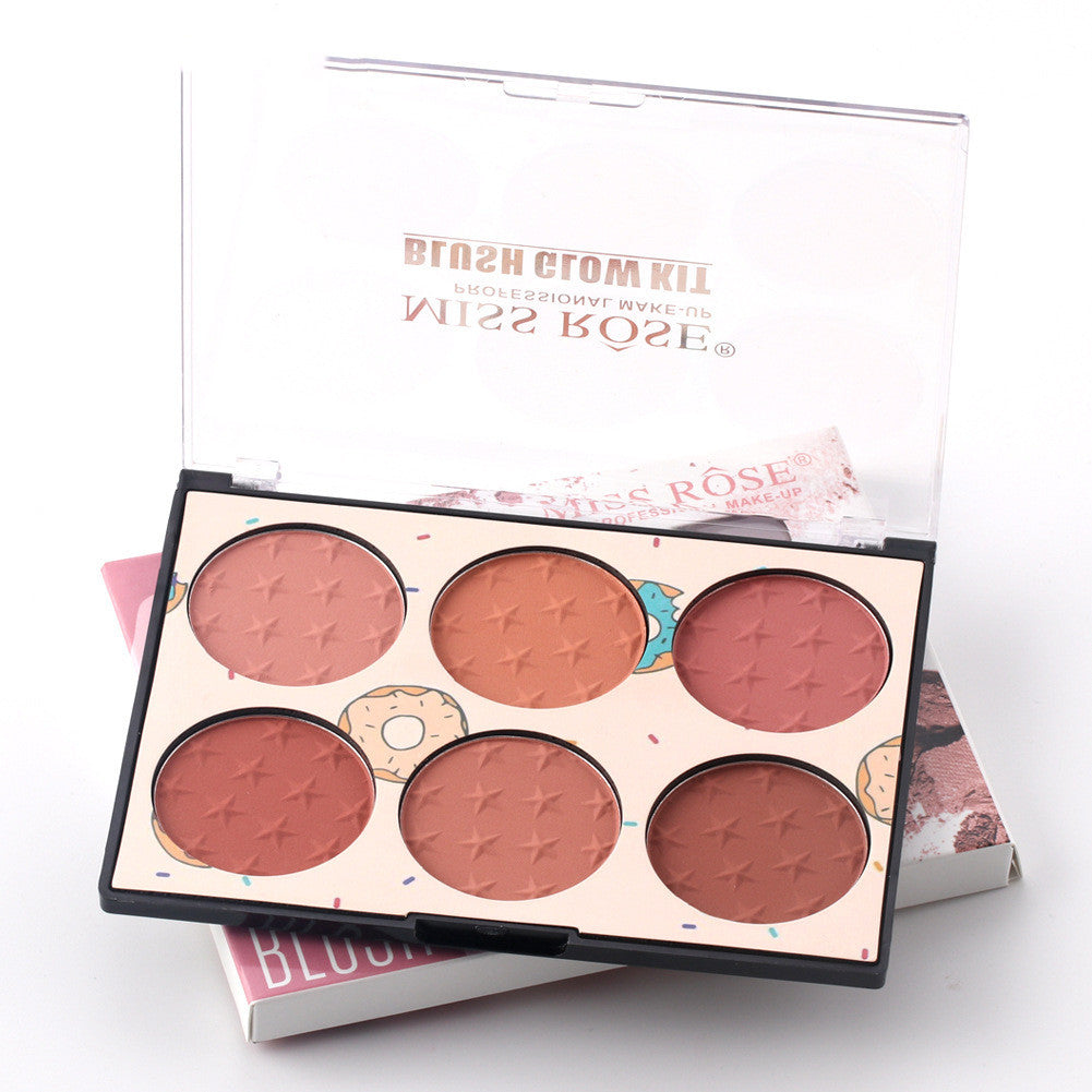 Six-color Blush Natural Skin-friendly Rouge Makeup-ba5470f2b07ec6273517ade573dfc9d0