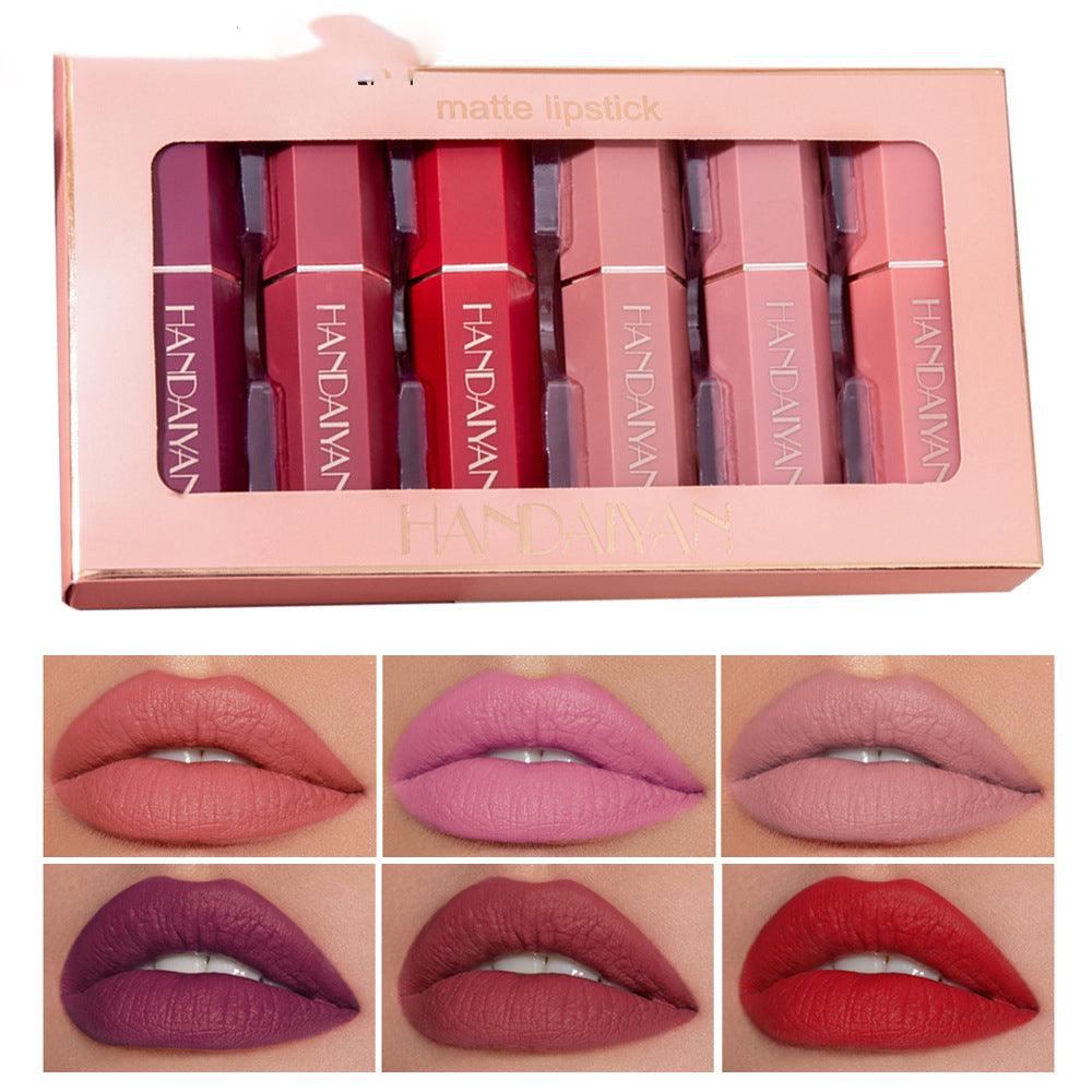 Matte Matte Waterproof Six Lipstick Gift Box Set-27d2eaacee07eefad1dfb20cff45a4d3