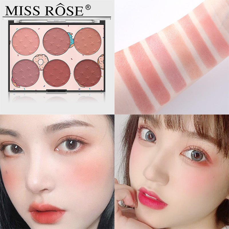 Six-color Blush Natural Skin-friendly Rouge Makeup-157efb8b16ecd580ce82ae3a32307482