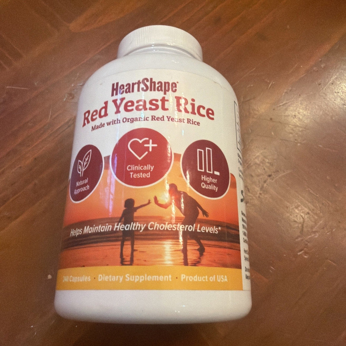 HeartShape Organic Red Yeast Rice 240 Capsules Heart Health Exp 11/2028-HeartShape Organic Red Yeast Rice 240 Capsules Heart Health Exp 11/2028