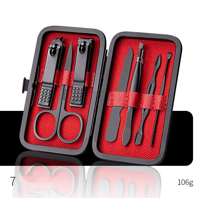 Professional Scissors Nail Clippers Set Ear Spoon Dead Skin Pliers Nail Cutting Pliers Pedicure Knife Nail Groove Trimmers-7dede8ca82e404917cc7035925367da2