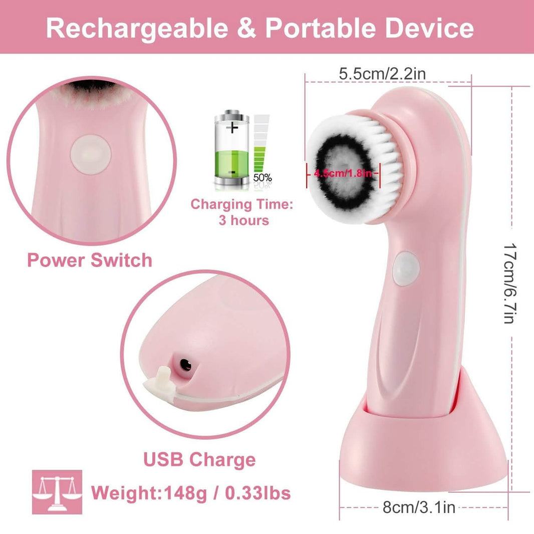 Facial Cleansing Brush IPX6 Waterproof 2 Speed Face Brush-Facial Cleansing Brush IPX6 Waterproof 2 Speed Face Brush