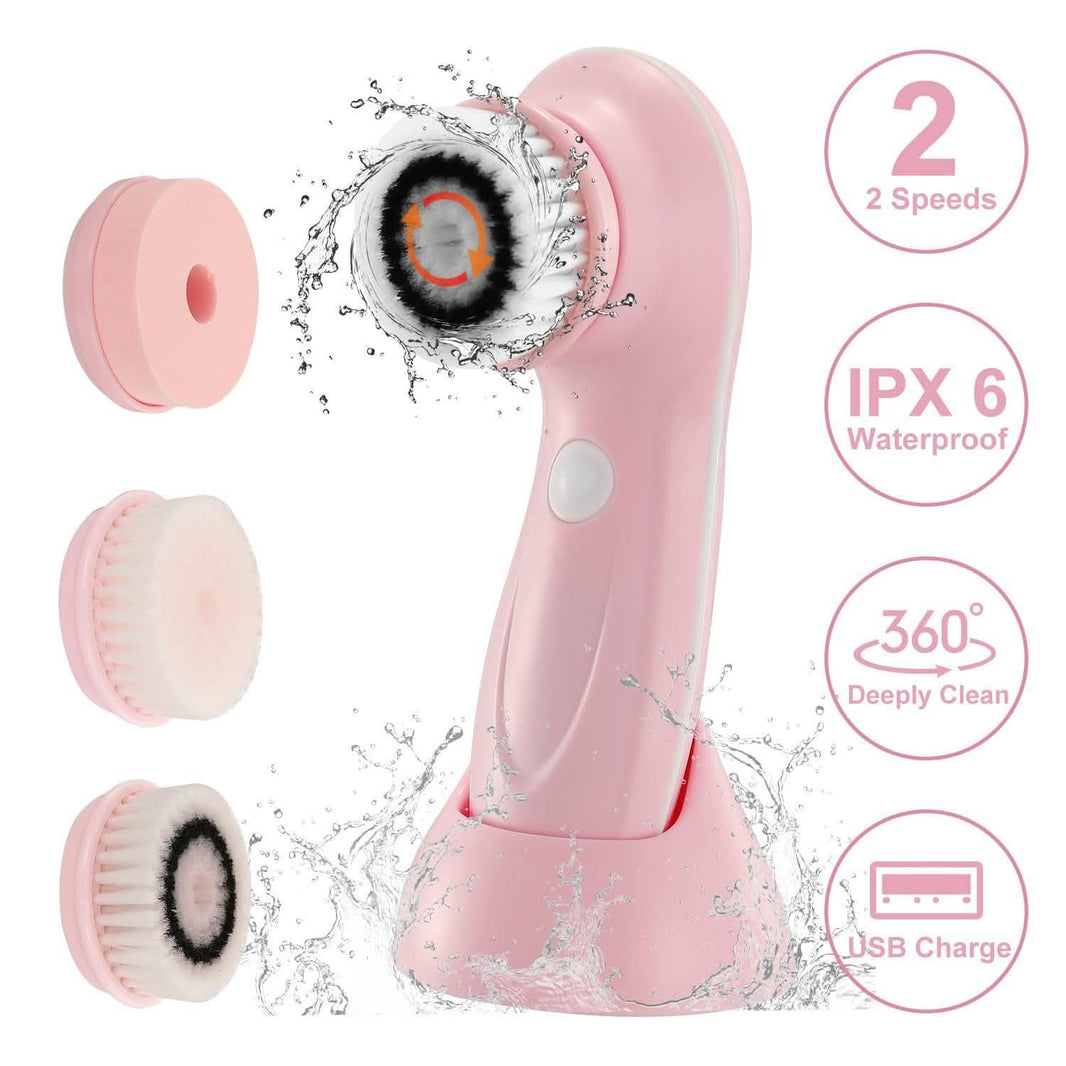 Facial Cleansing Brush IPX6 Waterproof 2 Speed Face Brush-Facial Cleansing Brush IPX6 Waterproof 2 Speed Face Brush