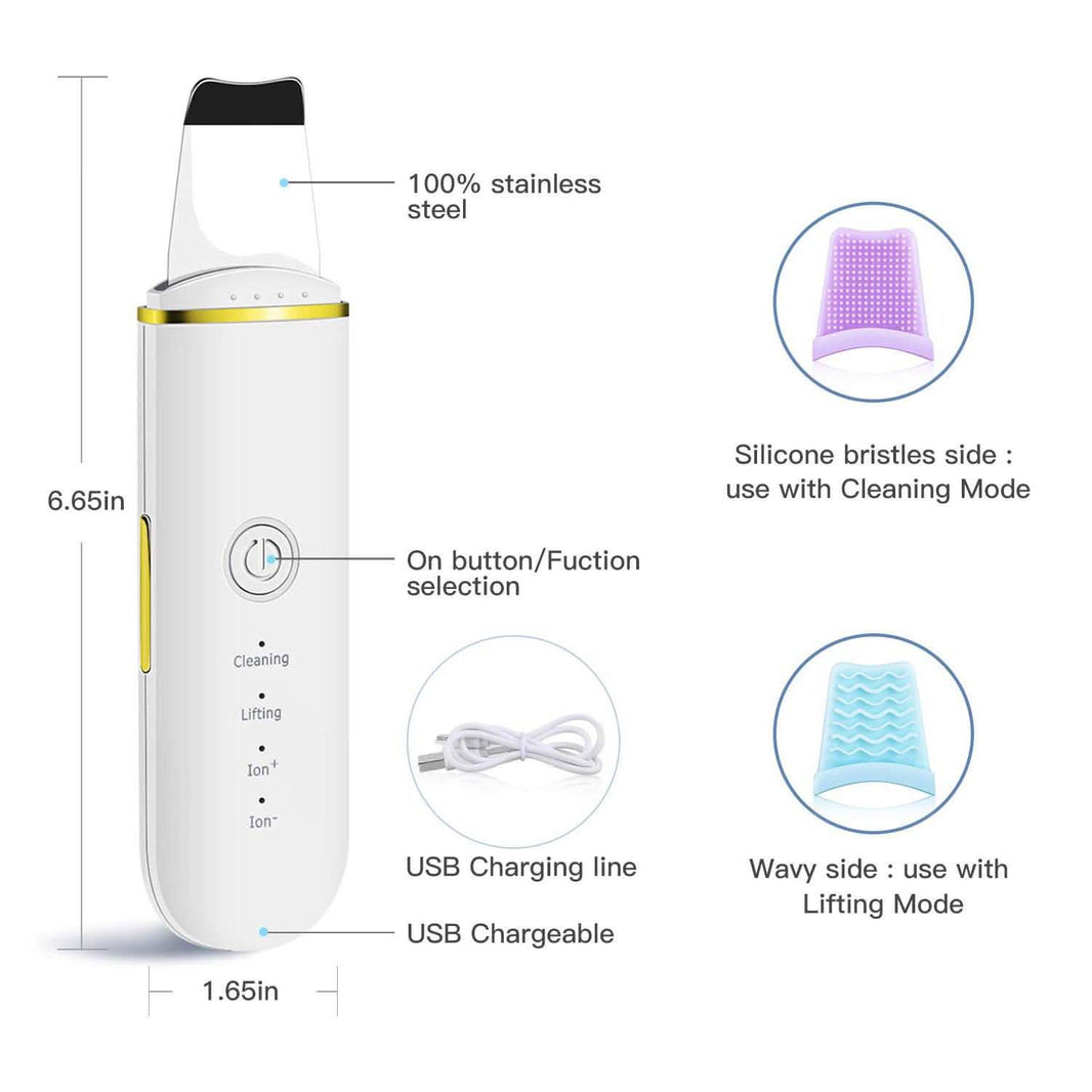 Facial Scrubber Spatula with 4 Modes-Facial Scrubber Spatula with 4 Modes
