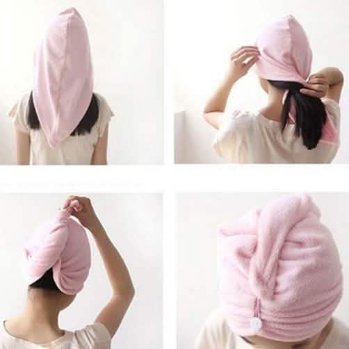 Fashion Women Microfiber Dry Hair Towel-Fashion Women Microfiber Dry Hair Towel