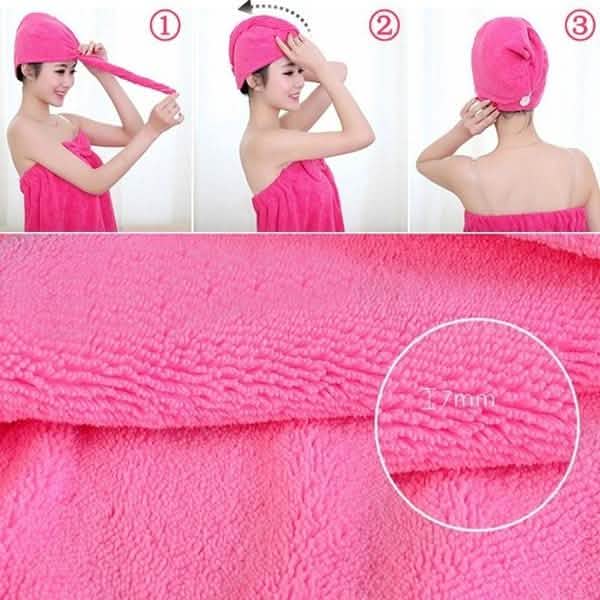 Fashion Women Microfiber Dry Hair Towel-Fashion Women Microfiber Dry Hair Towel