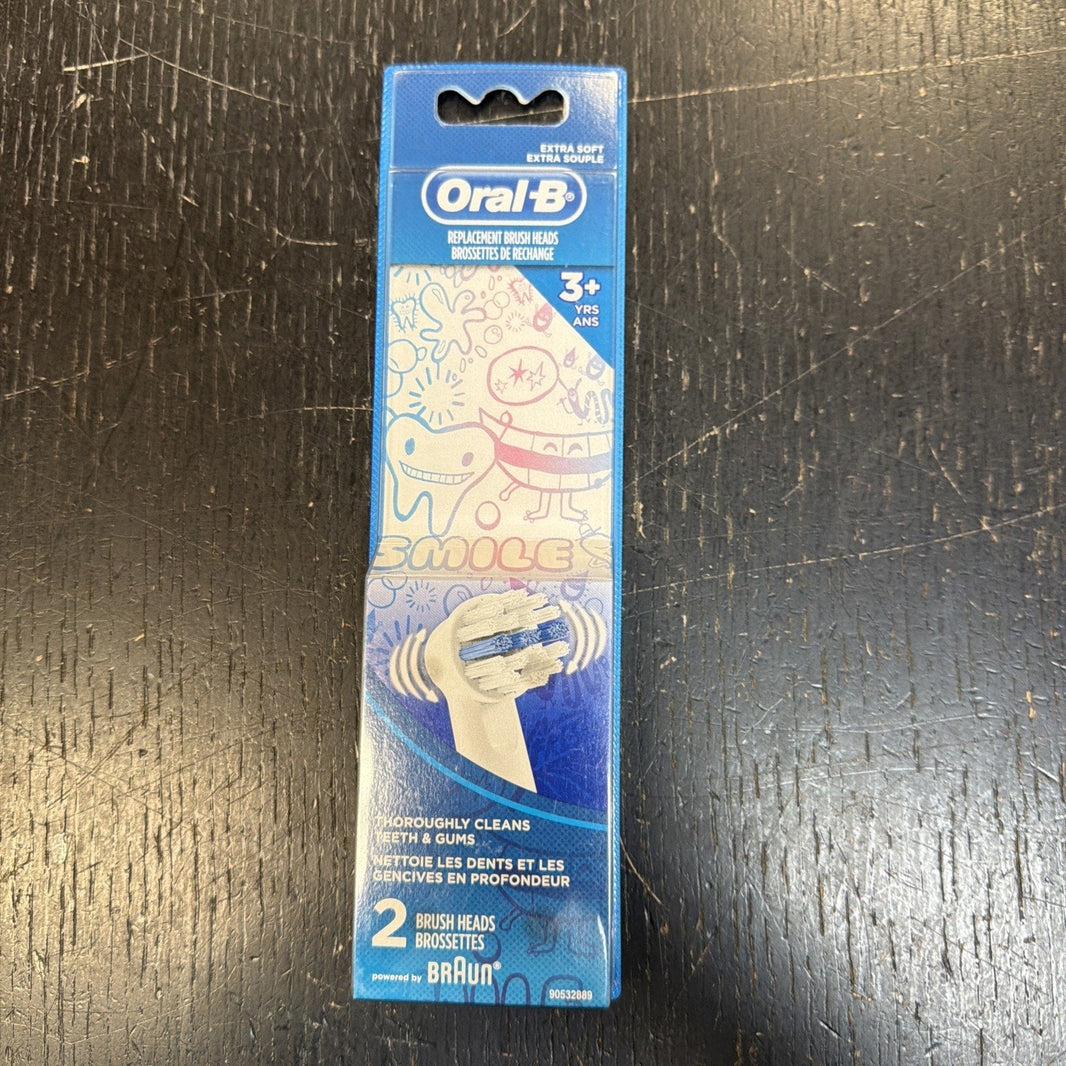 Oral-B Kids Extra Soft Replacement Brush Heads, 2 Count, Ages 3+ #G40-Oral-B Kids Extra Soft Replacement Brush Heads, 2 Count, Ages 3+ #G40