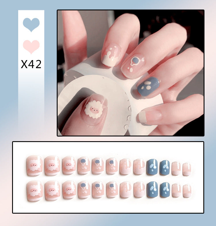 French Worn Removable Nails And Diamonds-da7b1e7c1cf1cc9ccc03b61265a1d5d