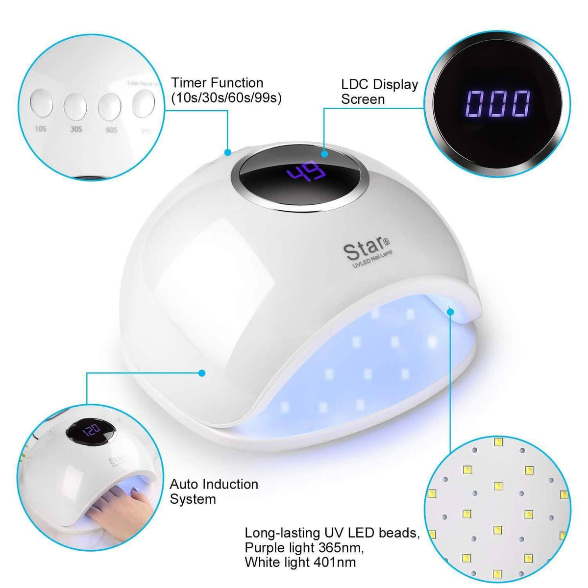 FINATE 72W UV LED Gel Nail Lamp-FINATE 72W UV LED Gel Nail Lamp