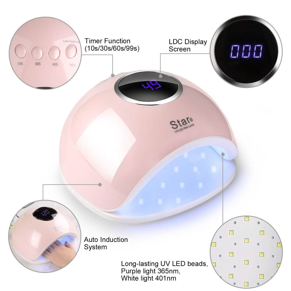 FINATE 72W UV LED Gel Nail Lamp-FINATE 72W UV LED Gel Nail Lamp