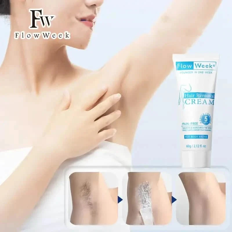 FlowWeek Painless and Irritation-Free Permanent Hair Removal Cream-FlowWeek Painless and Irritation-Free Permanent Hair Removal Cream