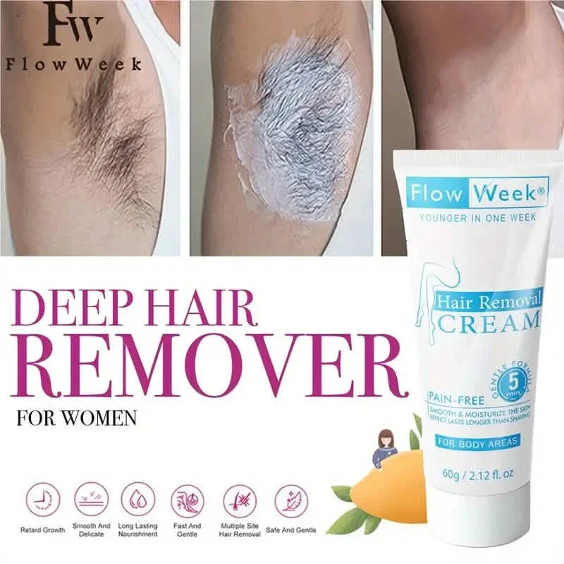 FlowWeek Painless and Irritation-Free Permanent Hair Removal Cream-FlowWeek Painless and Irritation-Free Permanent Hair Removal Cream