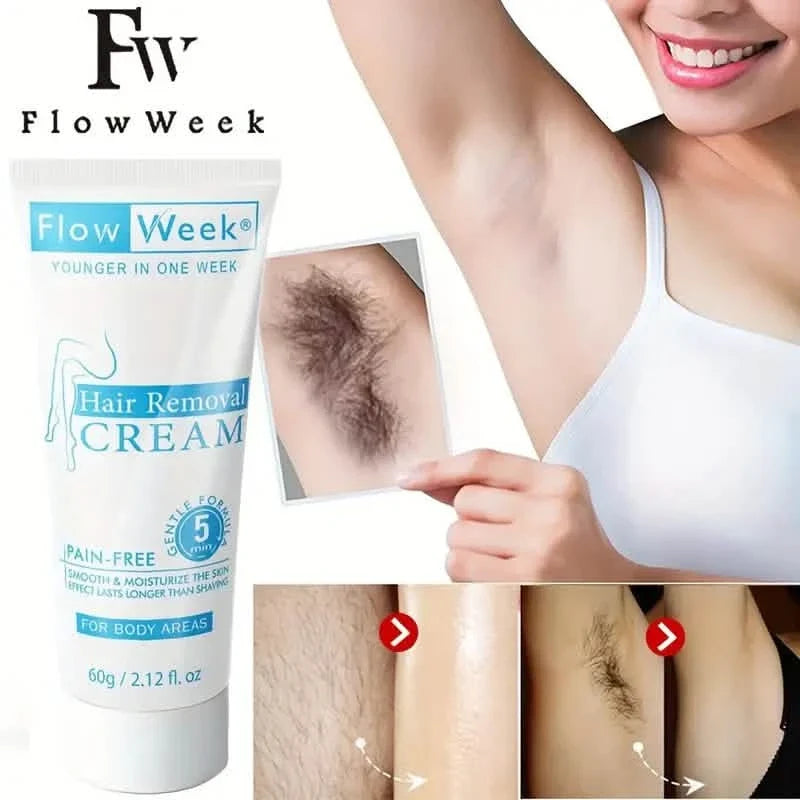 FlowWeek Painless and Irritation-Free Permanent Hair Removal Cream-FlowWeek Painless and Irritation-Free Permanent Hair Removal Cream