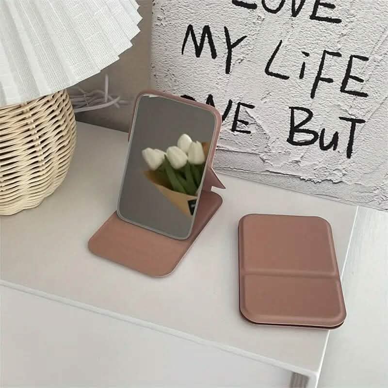 Foldable Travel Mini Makeup Mirror-Foldable Travel Mini Makeup Mirror