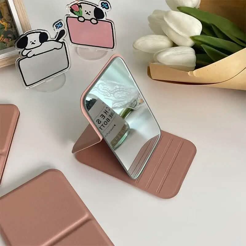 Foldable Travel Mini Makeup Mirror-Foldable Travel Mini Makeup Mirror