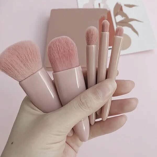 Foundation Brushes with Mirror Multi-purpose Foundation Powder Lip Eye Shadow Brushes Kit-Foundation Brushes with Mirror Multi-purpose Foundation Powder Lip Eye Shadow Brushes Kit