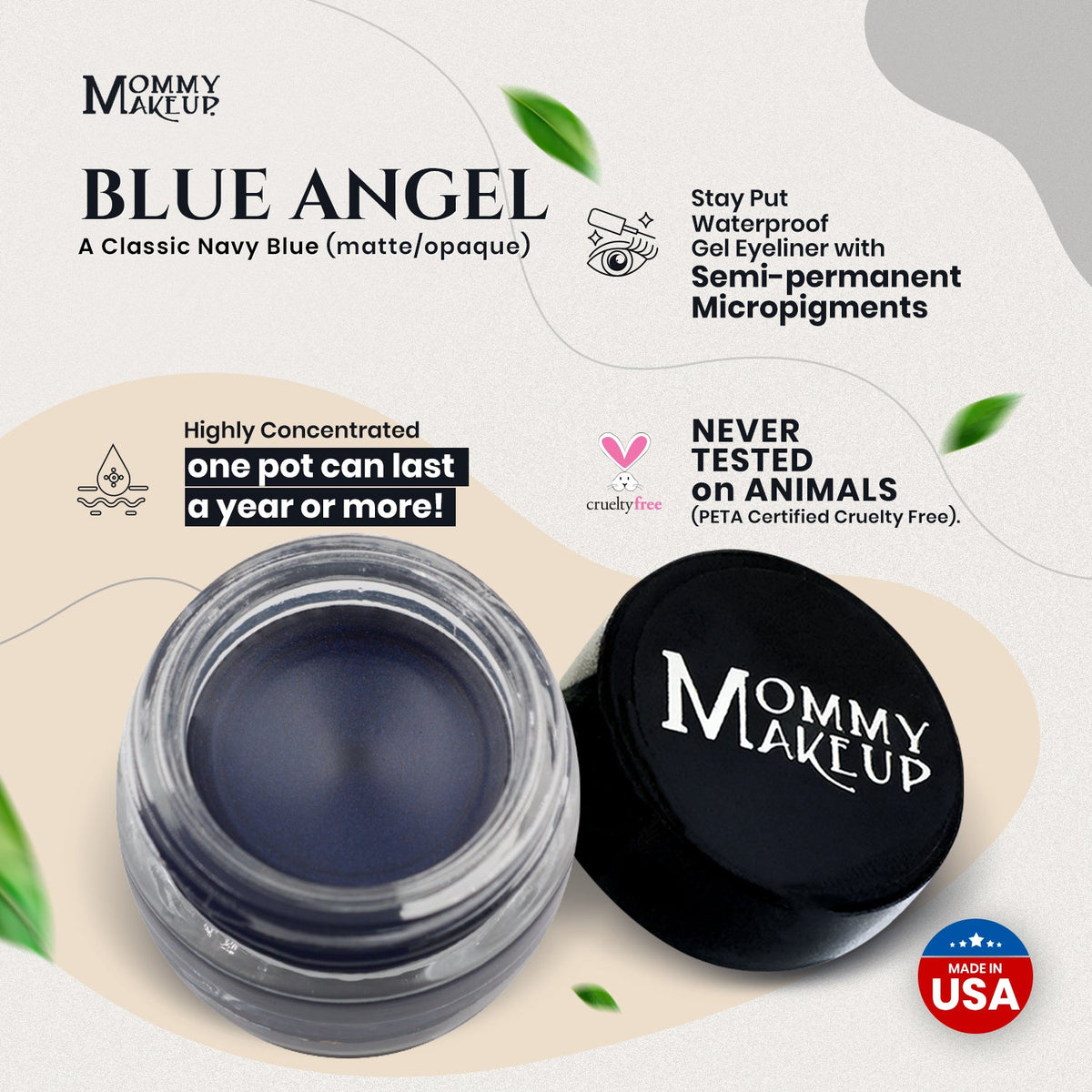 Blue Angel Stay Put Waterproof Gel Eyeliner w/ Micropigments-Blue Angel Stay Put Waterproof Gel Eyeliner w/ Micropigments