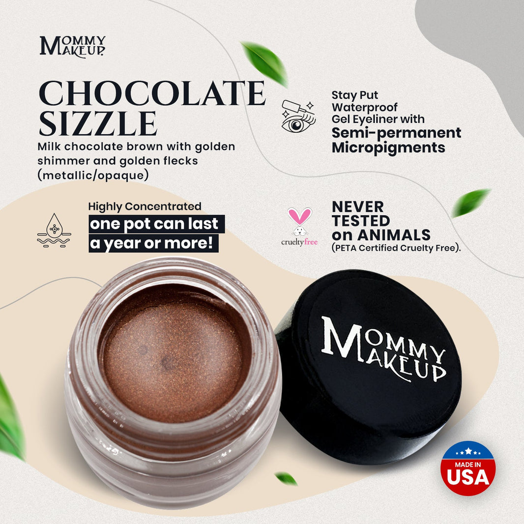 Chocolate Sizzle Stay Put Waterproof Gel Eyeliner w/ Micropigments-Chocolate Sizzle Stay Put Waterproof Gel Eyeliner w/ Micropigments