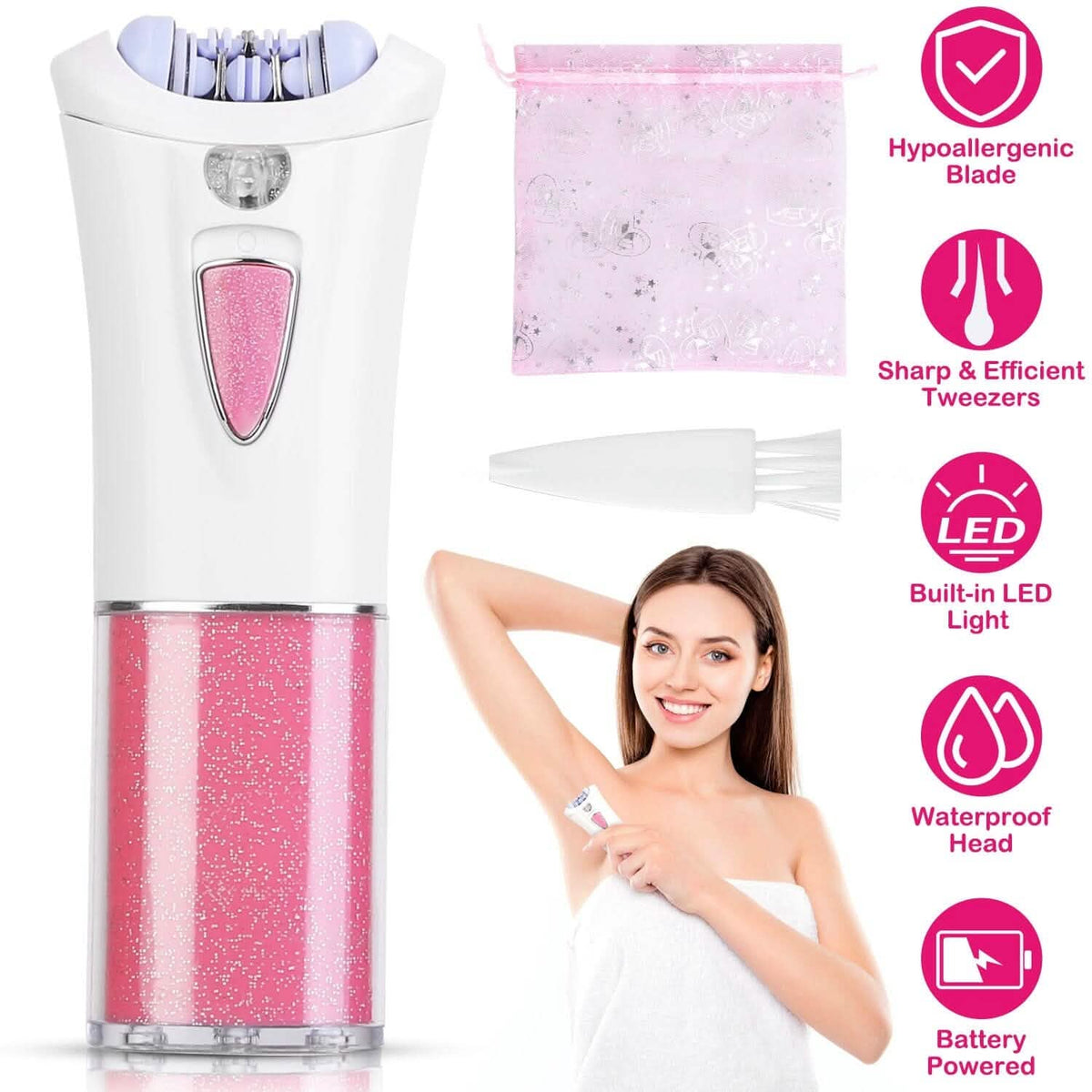 Glide Epilator Women Shaver Facial Body Hair Remover-Glide Epilator Women Shaver Facial Body Hair Remover
