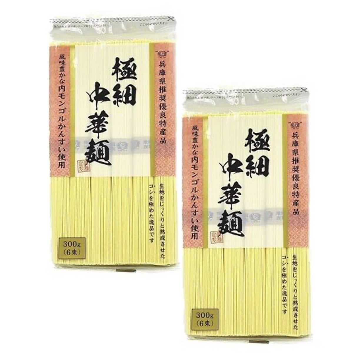Gokuboso Thin Chukamen Japanese Style Noodle 300 G x 2 Pcs-Gokuboso Thin Chukamen Japanese Style Noodle 300 G x 2 Pcs