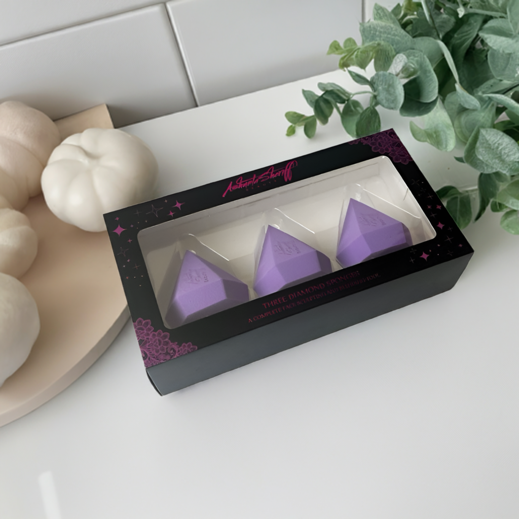 Ashunta Sheriff Beauty Diamond Sponge 3 pc set-Ashunta Sheriff Beauty Diamond Sponge 3 pc set
