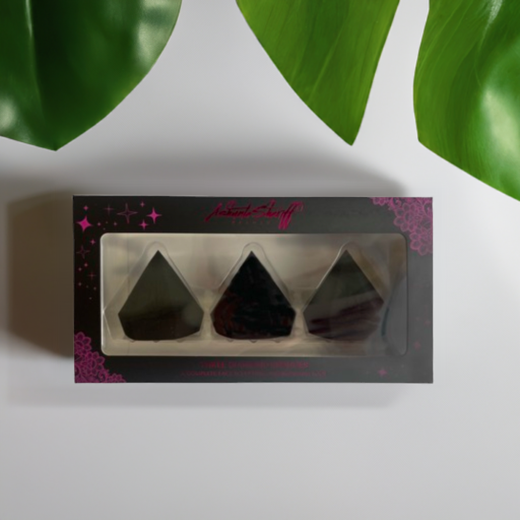 Ashunta Sheriff Beauty Diamond Sponge 3 pc set-Ashunta Sheriff Beauty Diamond Sponge 3 pc set