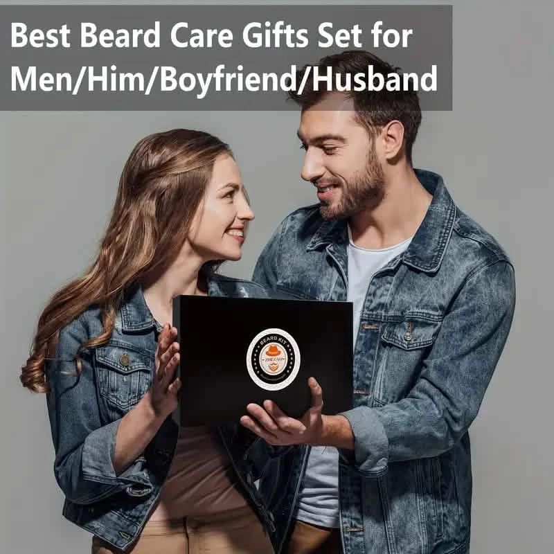 Grooming Kit w/Beard Conditioner, Oil, Balm, Brush, Wash, Comb, Scissor, Bag, E-Book-Grooming Kit w/Beard Conditioner, Oil, Balm, Brush, Wash, Comb, Scissor, Bag, E-Book