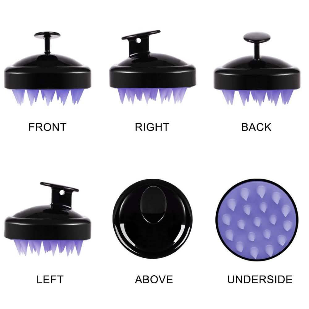 Hair Shampoo Brush with Soft Silicone Scalp Massager-Hair Shampoo Brush with Soft Silicone Scalp Massager