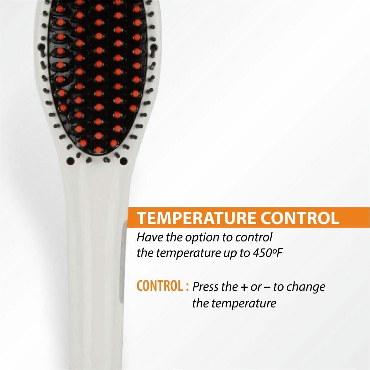 Hair Straightening Brush ION heating technology, Temperature Control-Hair Straightening Brush ION heating technology, Temperature Control
