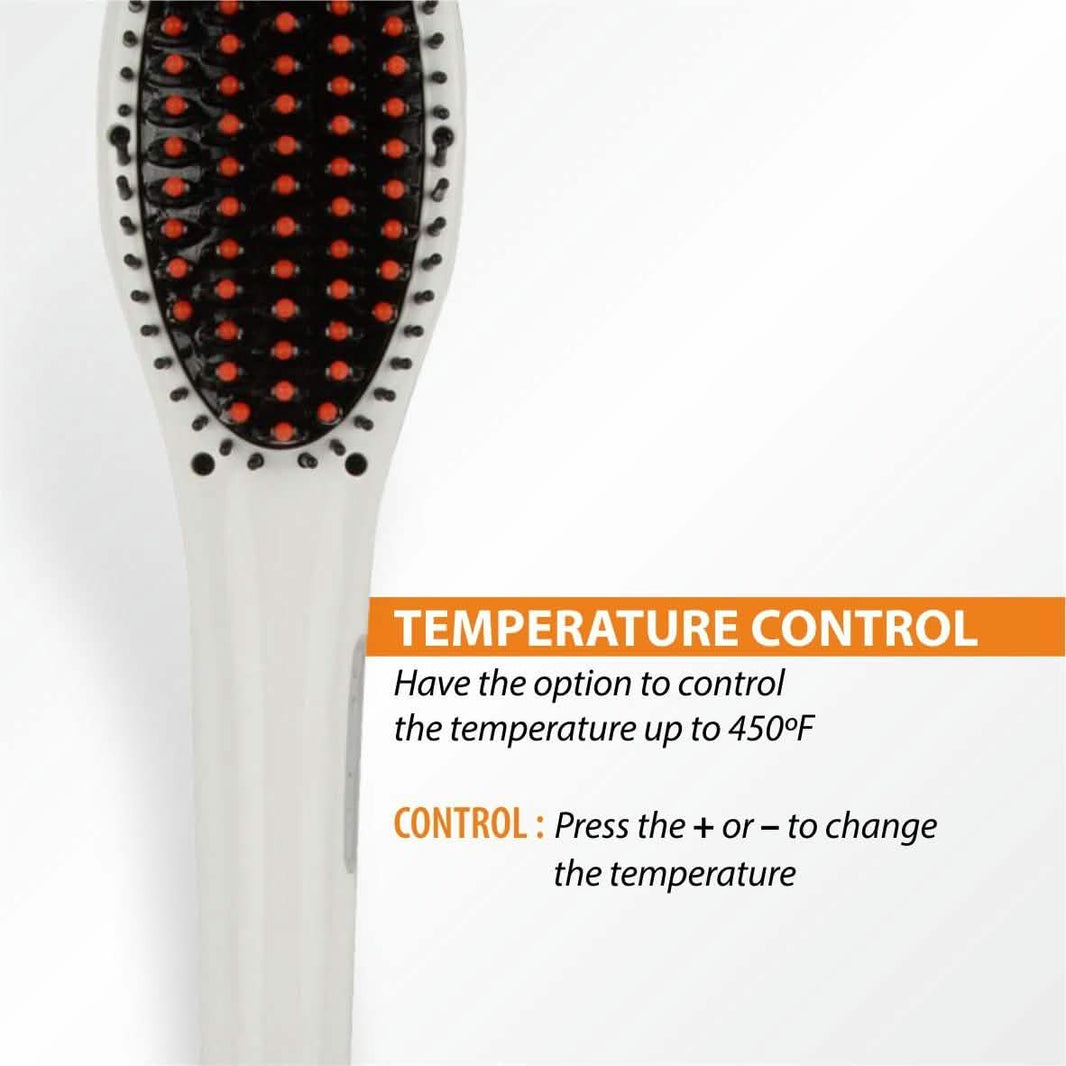 Hair Straightening Brush ION heating technology, Temperature Control-Hair Straightening Brush ION heating technology, Temperature Control