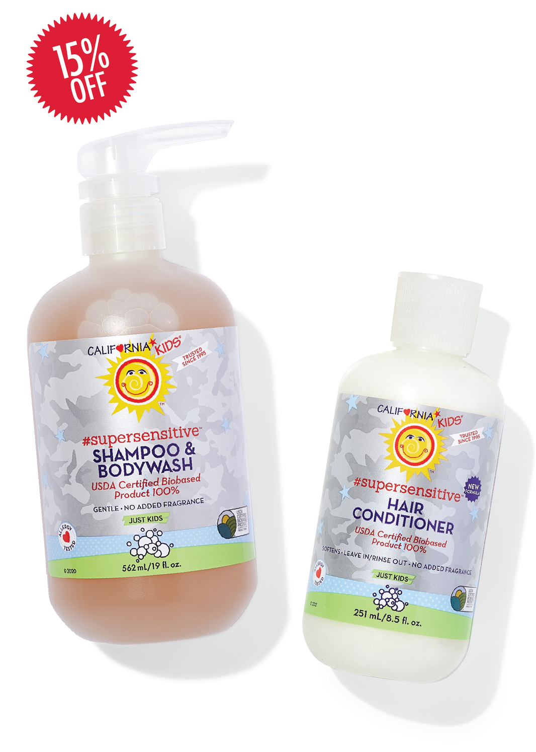(No Fragrance) Kids #SuperSensitive™ Shampoo + Conditioner Bundle-(No Fragrance) Kids #SuperSensitive™ Shampoo + Conditioner Bundle