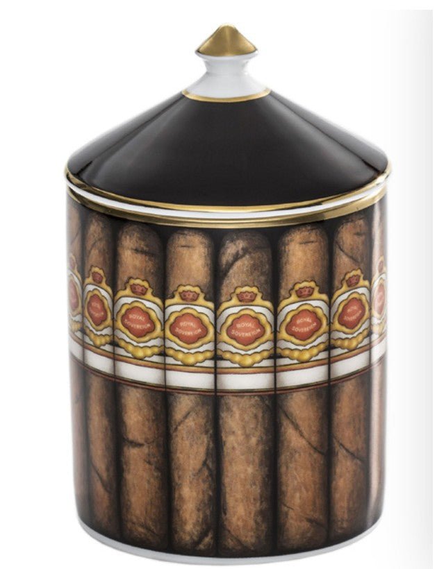 Halcyon Days Cigars Oud Imperial Lidded Candle (Cap Missing)-Halcyon Days Cigars Oud Imperial Lidded Candle (Cap Missing)