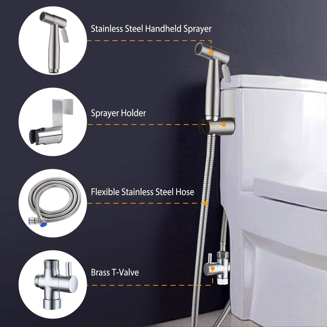 Handheld Bidet Sprayer Stainless Steel-Handheld Bidet Sprayer Stainless Steel