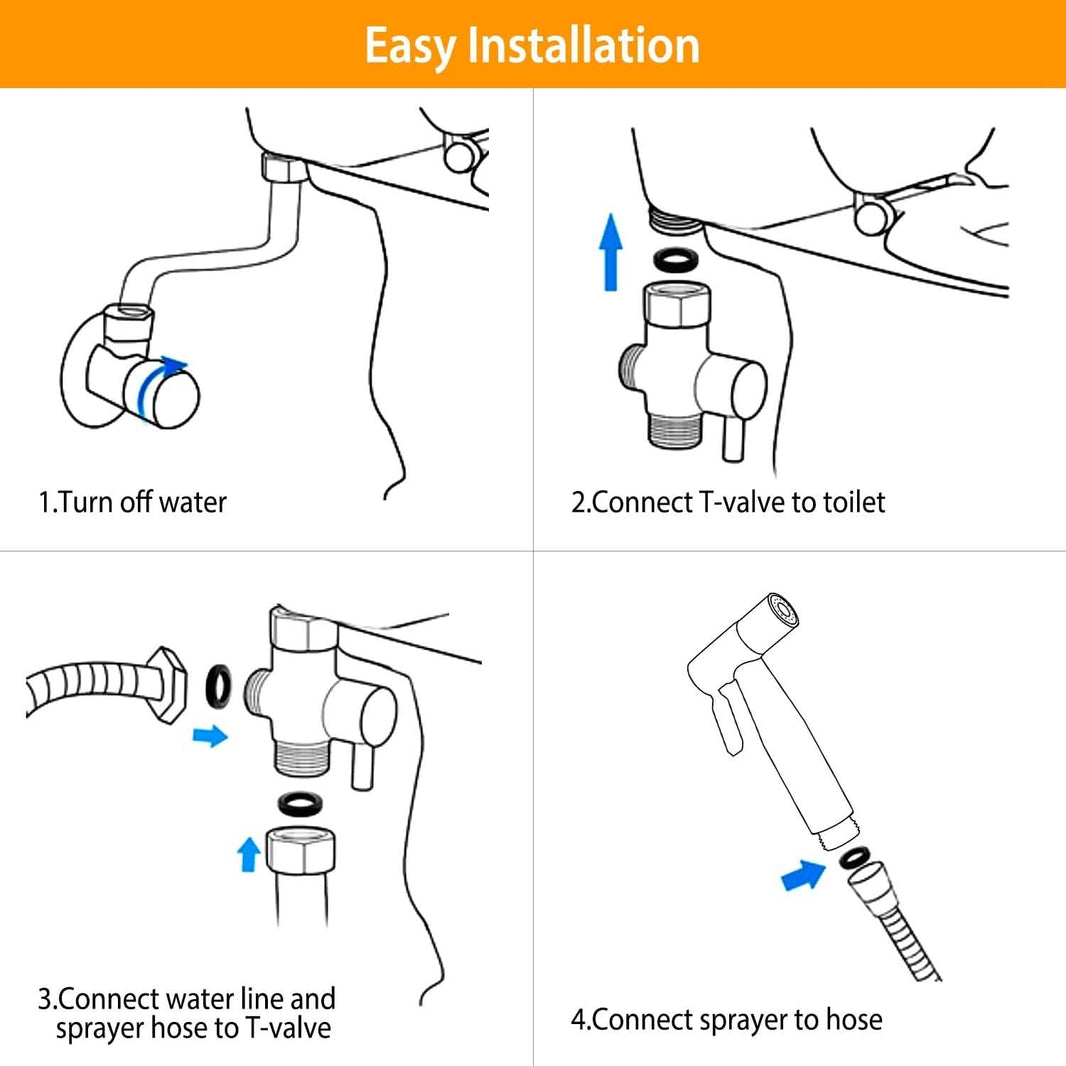 Handheld Bidet Sprayer Stainless Steel-Handheld Bidet Sprayer Stainless Steel