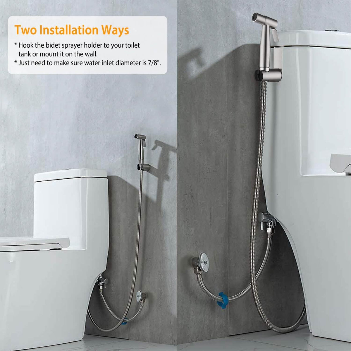 Handheld Bidet Sprayer Stainless Steel-Handheld Bidet Sprayer Stainless Steel